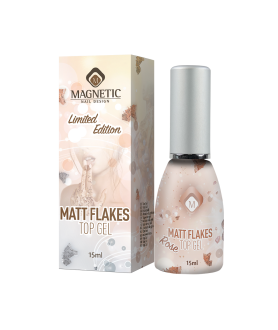 Matte Flakes Top Gel Rose 15ml