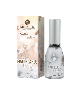 Matte Flakes Top Gel Silver 15ml